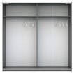 Interiax Kledingkast 'Bari' 2 Deuren | Antraciet/Cashmere | 204,5x200,2x60,3 cm miniatuur