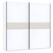 Interiax Kledingkast 'Bari' 2 Deuren | Wit/Cashmere | 204,5x200,2x60,3 cm miniatuur