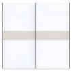 Interiax Kledingkast 'Bari' 2 Deuren | Wit/Cashmere | 204,5x200,2x60,3 cm miniatuur