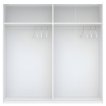Interiax Kledingkast 'Bari' 2 Deuren | Wit/Cashmere | 204,5x200,2x60,3 cm miniatuur