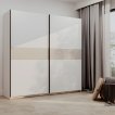 Interiax Kledingkast 'Bari' 2 Deuren | Wit/Cashmere | 204,5x200,2x60,3 cm miniatuur