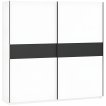 Interiax Kledingkast 'Bari' 2 Deuren | Wit/Antraciet | 204,5x200,2x60,3 cm miniatuur