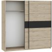 Interiax Kledingkast 'Bari' 2 Deuren | Artisan Eik/Antraciet | 204,5x200,2x60,3 cm miniatuur