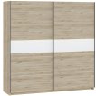 Interiax Kledingkast 'Bari' 2 Deuren | Artisan Eik/Wit | 204,5x200,2x60,3 cm miniatuur