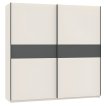 Interiax Kledingkast 'Bari' 2 Deuren | Cashmere/Antraciet | 204,5x200,2x60,3 cm miniatuur