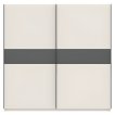 Interiax Kledingkast 'Bari' 2 Deuren | Cashmere/Antraciet | 204,5x200,2x60,3 cm miniatuur