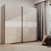 Interiax Kledingkast 'Bari' 2 Deuren | Cashmere/Wit | 204,5x200,2x60,3 cm miniatuur