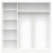 Interiax Kledingkast 'Rimini' 3 Schuifdeuren Met Spiegel | Wit | 205,5x204,5x63 cm miniatuur