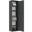 Interiax Kledingkast 'Padova' 1 Deur | Antraciet | 183,3x50,2x34,7 cm miniatuur
