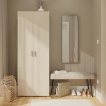 Interiax Kledingkast 'Padova' 2 Deuren | Cashmere | 184,7x69,2x35 cm miniatuur