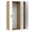 Interiax Kledingkast 'Vicenza' 3 Deuren | Artisan Eik/Wit | 179x110,7x51,9 cm miniatuur