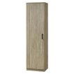 Interiax Storage Cabinet - Wardrobe 'Lucas' - 1 Door & 4 Shelves | Sonoma Oak | 184x50x42 cm thumbnail