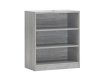 Bookcase 'Spacio' 2 Shelves Grey Oak (84x72x36cm) thumbnail