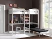 Loft Bed Aliks With Sofa Bed - White thumbnail