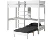 Loft Bed Aliks With Sofa Bed - White thumbnail