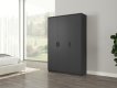 Interiax Storage Cabinet - Wardrobe 'Amelie' 3 Doors and 8 Shelves | Anthracite | 180x120x40 cm thumbnail