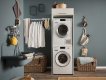 Interiax WASHWALL 'Mary' Wasmachine Ombouwkast Wit - Ombouw Meubel voor Droogkast - Met opbergkast - 200x67.5x67.5 cm miniatuur