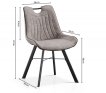 Interiax Chaise de salle à manger Ida Micro Fiber PU Gris miniature