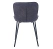 Interiax Chaise de salle à manger Jade PU Gris foncé miniature