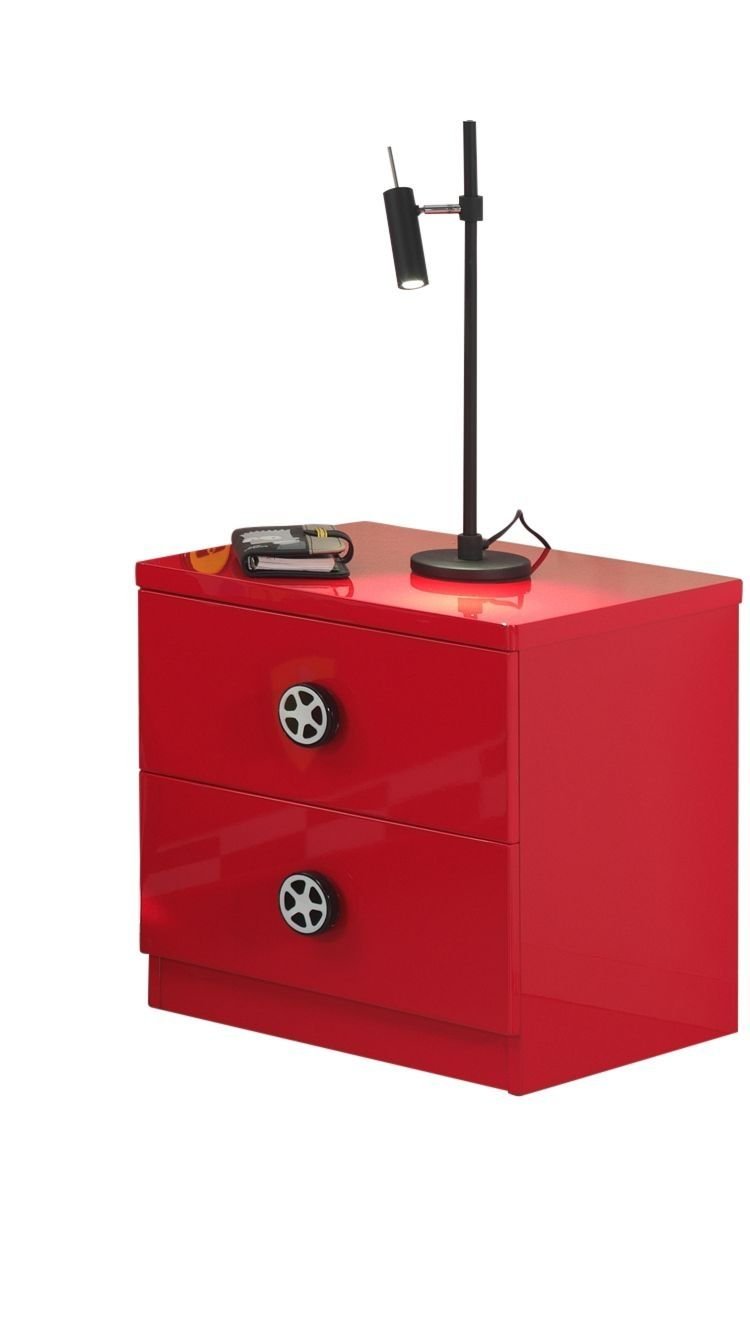 Monza Table de Chevet Rouge