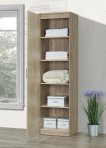 Interiax Storage Cabinet - Wardrobe 'Lucas' - 1 Door & 4 Shelves | Sonoma Oak | 184x50x42 cm thumbnail