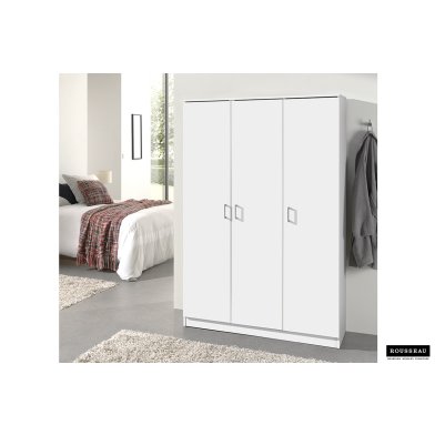 Rangeerkast 'Ray' 3 Deuren en 4 Legplanken Wit (180x120x40cm)
