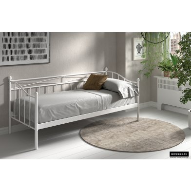 Sofa Bed 'Sablo' White 90x200 With Slatted Base
