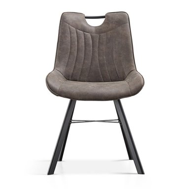 Interiax Dining Chair Ida Micro Fiber PU Dark Grey
