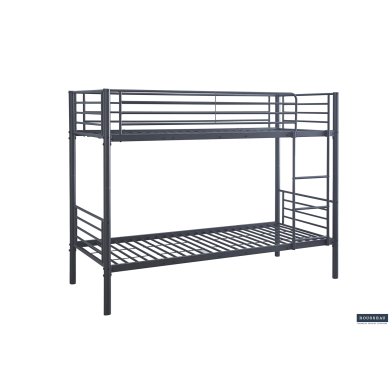 Interiax Ken Bunk Bed - Grey Metal - 90x200 cm - Splittable