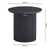 Interiax Table Basse 'Rayan' 50 cm Ronde Décor Brun Foncé miniature