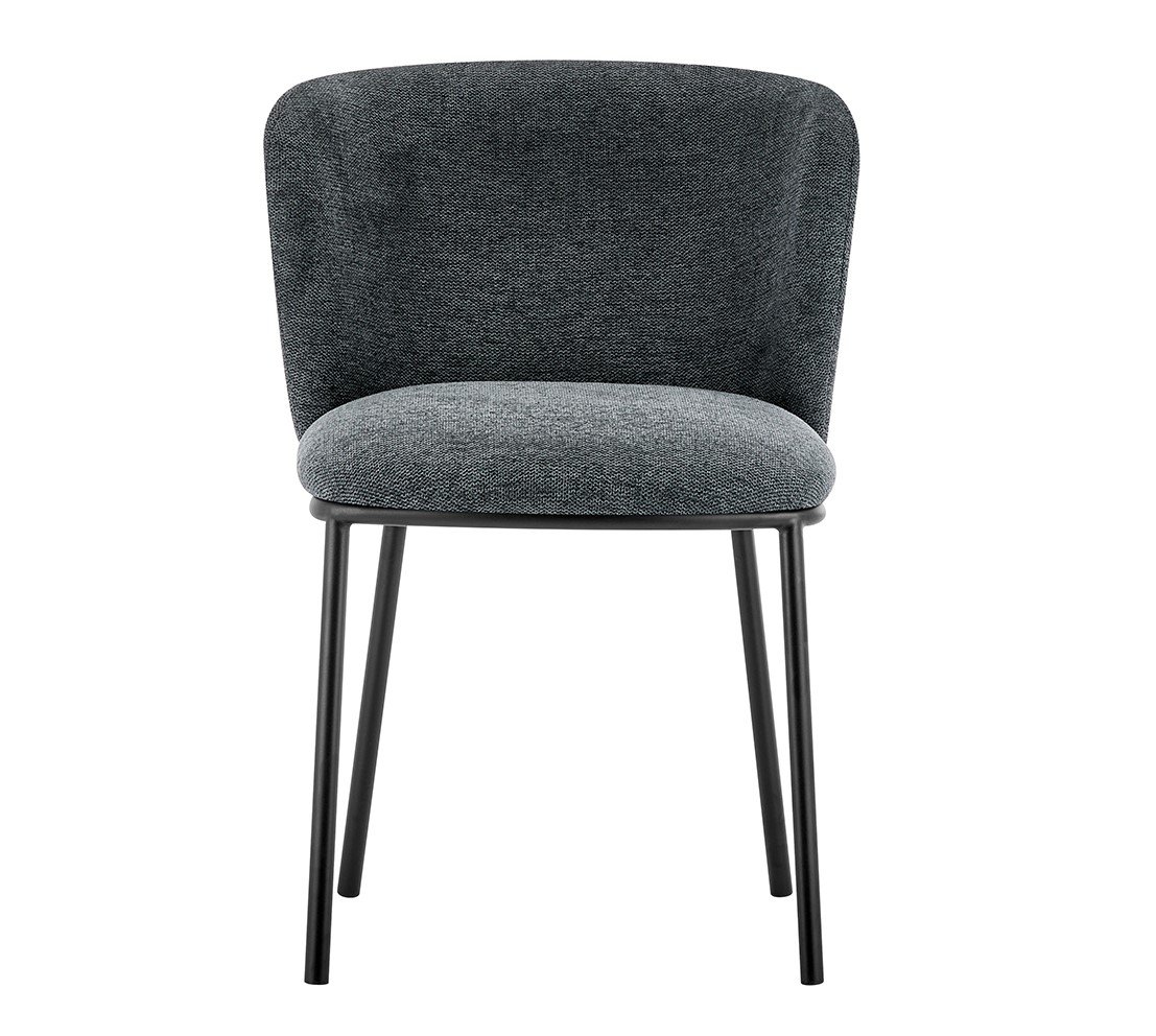Interiax Dining Chair Yara Fabric Dark Grey