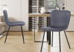 Interiax Chaise de salle à manger Jade PU Gris foncé miniature