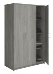 Interiax Kledingkast 'Amelie' – 3 Deuren, 1 Hanger & 4 Legplanken | Grijze Eik | 180x120x54 cm miniatuur