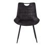 Interiax Chaise de salle à manger Alix Velours Gris miniature