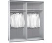 Interiax Armoire 'Emma' à Portes Coulissantes avec 2 Cintres et 2 Étagères | Chêne Sonoma | 195x170x57,5 cm miniature