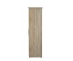 Interiax Wardrobe 'Mila' – 4 Doors, 1 Hanger & 6 Shelves | Sonoma Oak | 183x160x52cm thumbnail