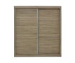 Interiax Wardrobe 'Mila' – Sonoma Oak Sliding-door Wardrobe With 1 Hanger & 4 Shelves | 197.5x182.5x52.5 cm thumbnail