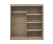 Interiax Wardrobe 'Mila' – Sonoma Oak Sliding-door Wardrobe With 1 Hanger & 4 Shelves | 197.5x182.5x52.5 cm thumbnail