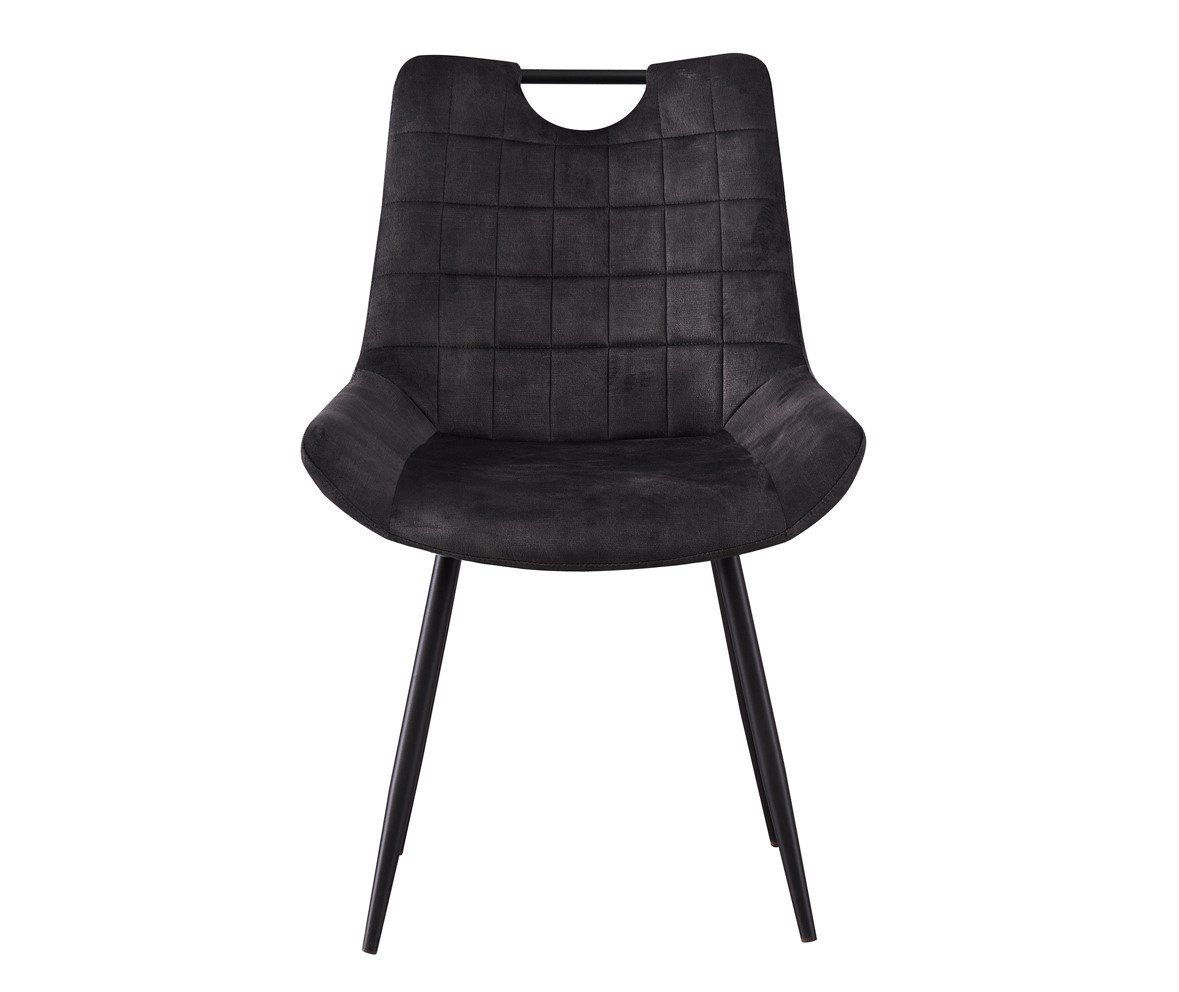 Interiax Chaise de salle à manger Alix Velours Gris