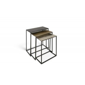 Interiax Side Table 'Noud' 3-Piece Metal