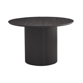 Interiax Table à Manger 'Rayan' 120 cm Ronde Décor Brun Foncé