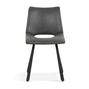 Interiax Chaise de salle à manger Lea Velours Noir