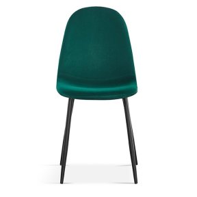 Interiax Chaise de salle à manger Lou Velours Vert