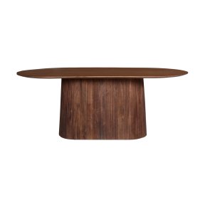 Interiax Dining Table 'Camille' Oval 200 cm - Mango Wood Brown - 200x100x76 cm