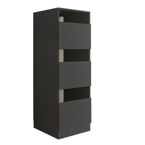 Interiax WASHWALL 'Mary' Armoire à paniers à linge Anthracite - Armoire de tri du linge - 162x50x67,5 cm
