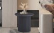 Interiax Table Basse 'Rayan' 50 cm Ronde Décor Brun Foncé miniature