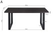Interiax Table à Manger 'Oliver' 180 cm Décor Brun Foncé miniature
