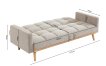 Interiax Canapé-lit 'Anna' Beige miniature