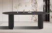 Interiax Eettafel 'Rayan' 200 cm Ovaal Decor Donkerbruin miniatuur