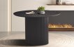 Interiax Table à Manger 'Rayan' 120 cm Ronde Décor Brun Foncé miniature
